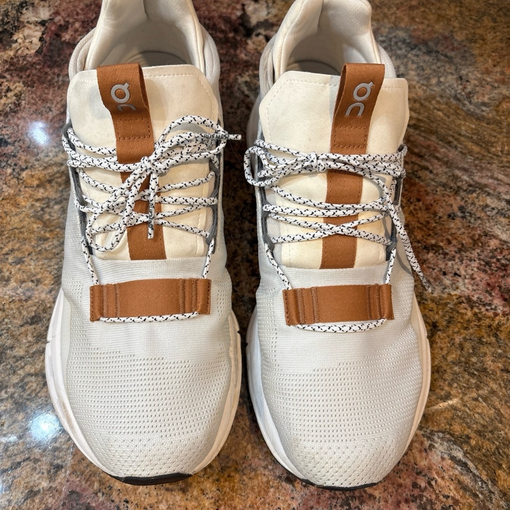 On Cloudnova White Pearl Cloudtec Athletic Shoes Men's Size 11